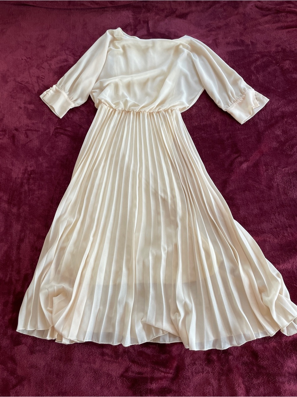 Kalo Moda Cream White Dress, S/M - Picture 3 of 7